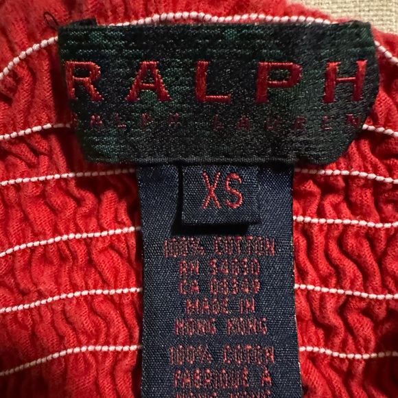Ralph Lauren Red and White Crop Top Size XS - Picture 3 of 3